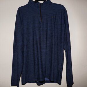 GUC - Nike DRI-FIT Quarter-Zip Pullover in Heathered Dk Blue/Black - Size M
